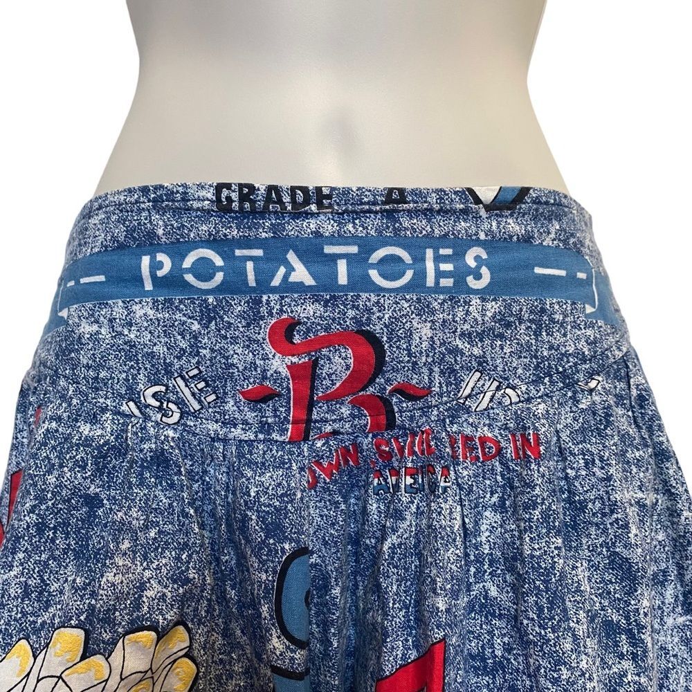 Idaho Potatoes Pop Art French Fries Skater Circle Skirt Quirky Unique - Picture 2 of 15